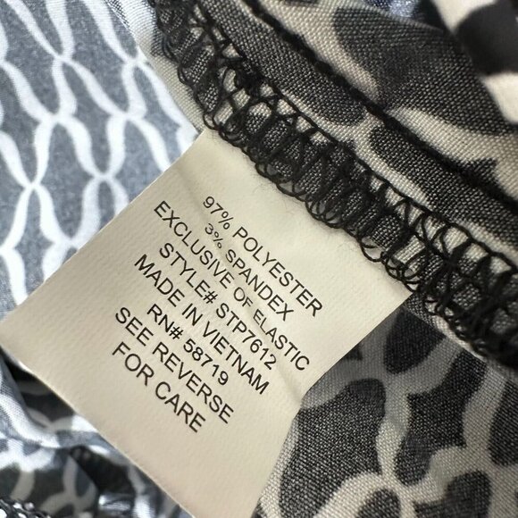 NY Collection Womens XL High Rise Printed Slim Pull On Pleated Front Pants NWT - Picture 11 of 12